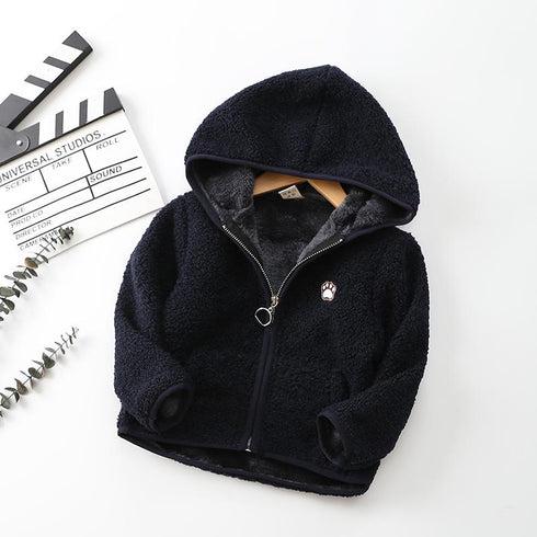 Flannel Hooded Cardigan Coat